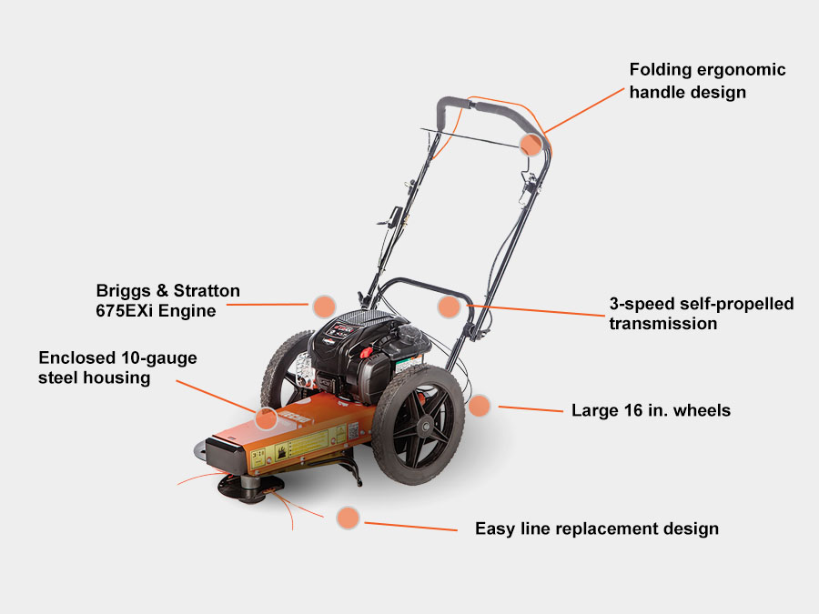 163 cc. Self-Propelled Wheeled Trimmer